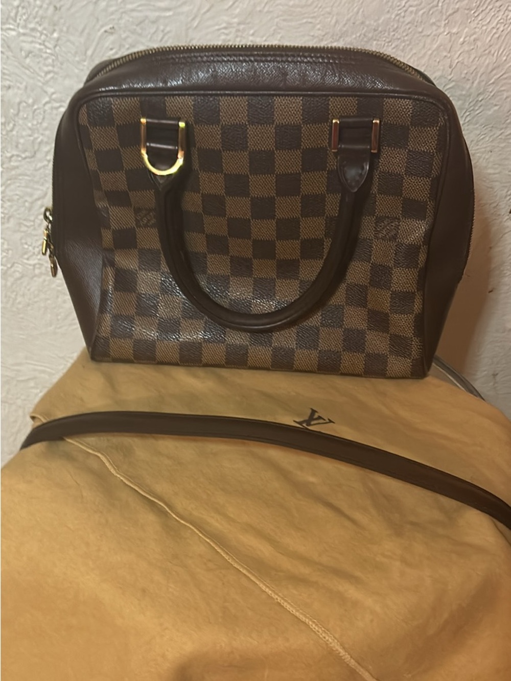 Louis Vuitton Brown Damier Ebene Canvas Top-Handle Bag
